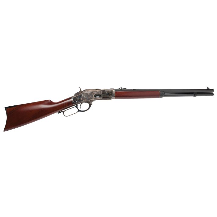 Cimarron CA281 1873 Short Full Size 45 Colt (Long Colt) 10+1 20" Blued Octagon Barrel, Color Case Hardened Stainless Steel Receiver, Walnut Fixed Stock, Right Hand