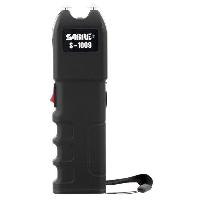 Sabre S1009 Tactical Stun Gun w/Flashlight Black Plastic 1.25 uC Pain Rating