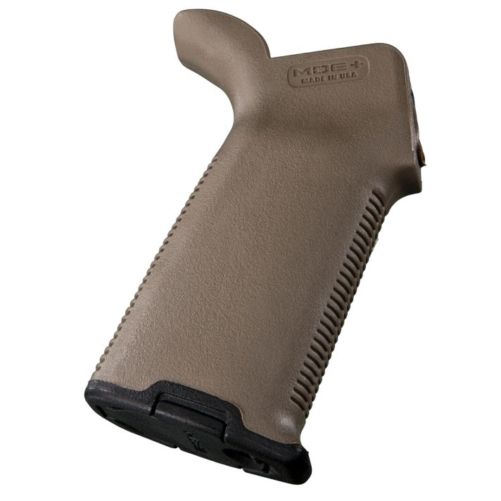 Magpul MAG416-FDE MOE+ Grip Textured Flat Dark Earth Polymer with OverMolded Rubber for AR-15, AR-10, M4, M16, M110, SR25