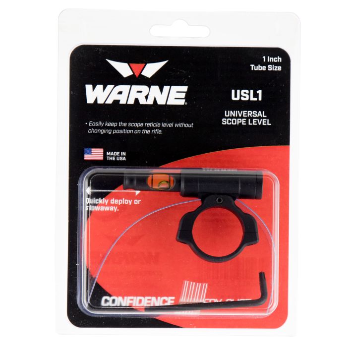 Warne USL1 Universal Scope Level1" Tube Diameter Universal Aluminum Black