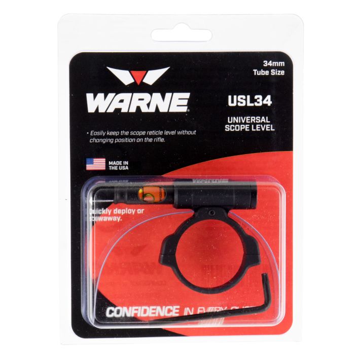 Warne USL34 Universal Scope Level34mm Tube Diameter Universal Aluminum Black