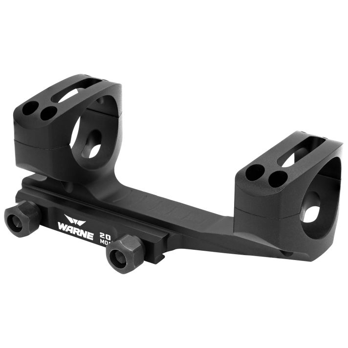 Warne LRSKEL30TW Skeletonized Scope Mount/Ring Combo Extended Black Anodized 30mm Tube MSR Ultra High Rings 20 MOA