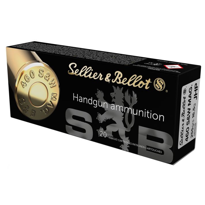 Sellier & Bellot SB460B Handgun460S&WMag 255gr Jacketed Hollow Point 20 Per Box/12 Case