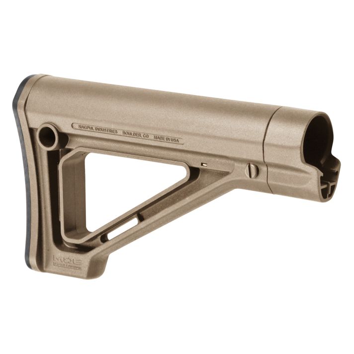 Magpul MAG480-FDE MOE Carbine Stock Fixed Flat Dark Earth Synthetic for AR-15, M16, M4 with Mil-Spec Tubes (Tube Not Included)
