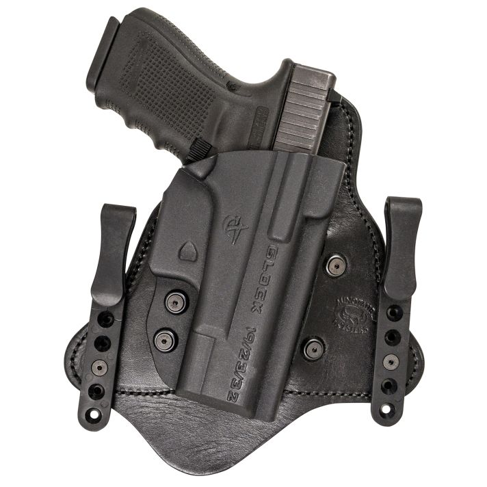 Comp-Tac C225SF196RBSN MTACIWB Black Kydex/Leather Belt Clip Fits Springfield XDS Fits 3.30" Barrel Right Hand