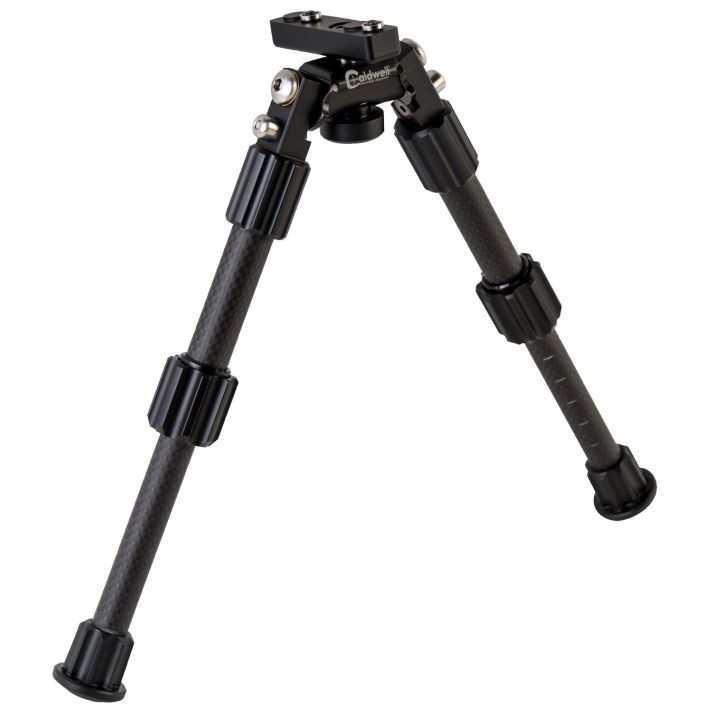 Caldwell 1081953 Accumax Premium M-Lok/Key Mod Bipod 6-9" Black Carbon Fiber