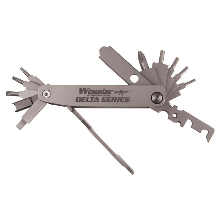 Wheeler 1078948 Delta Series Compact Multi-Tool Silver Folding Stainless Steel AR Platform