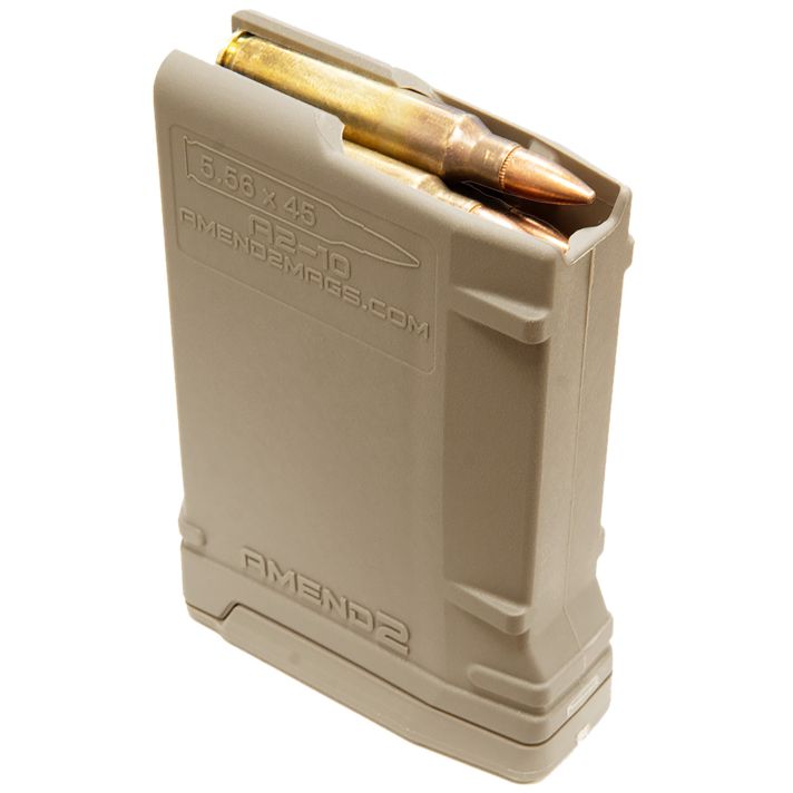 Amend2 556MOD2FDE10 MOD-210rd 223 Rem/5.56x45mm NATO Compatible w/ AR-15/M16/M4 Flat Dark Earth Polymer