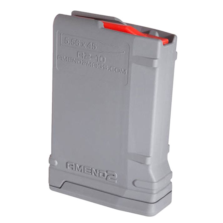 Amend2 556MOD2GRY10 MOD-210rd 223 Rem/5.56x45mm NATO Compatible w/ AR-15/M16/M4 Gray Polymer