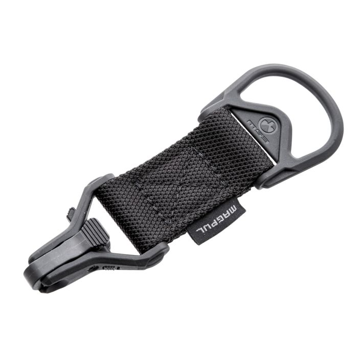 Magpul MAG516-BLK MS1/MS3 Sling Adapter made of Steel with Black Melonite Finish, Polymer Hardware, Nylon 1.25" Webbing & Two to One-Point Design for AR-15, M4 & M16