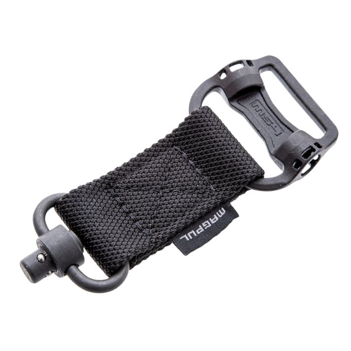 Magpul MAG519-BLK MS1/MS4 Sling Adapter made of Steel with Maganese Phosphate Black Finish, Polymer Hardware, Nylon 1.25" Webbing & Two to One-Point Design for AR-15, M4, M16, AK-Platform & AKM