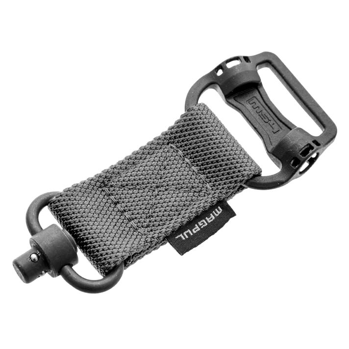 Magpul MAG519-GRY MS1/MS4 Sling Adapter made of Steel with Maganese Phosphate Stealth Gray Finish, Polymer Hardware, Nylon 1.25" Webbing & Two to One-Point Design for AR-15, M4, M16, AK-Platform & AKM