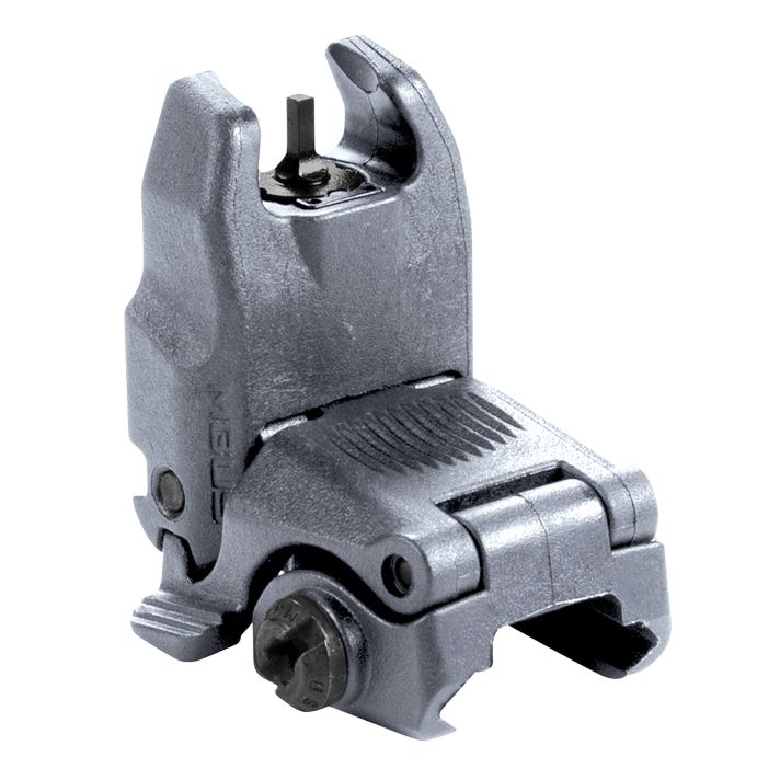 Magpul MAG247-GRY MBUS Sight FrontStealth Gray Polymer, Spring-Loaded Flip Up for AR15/ M16