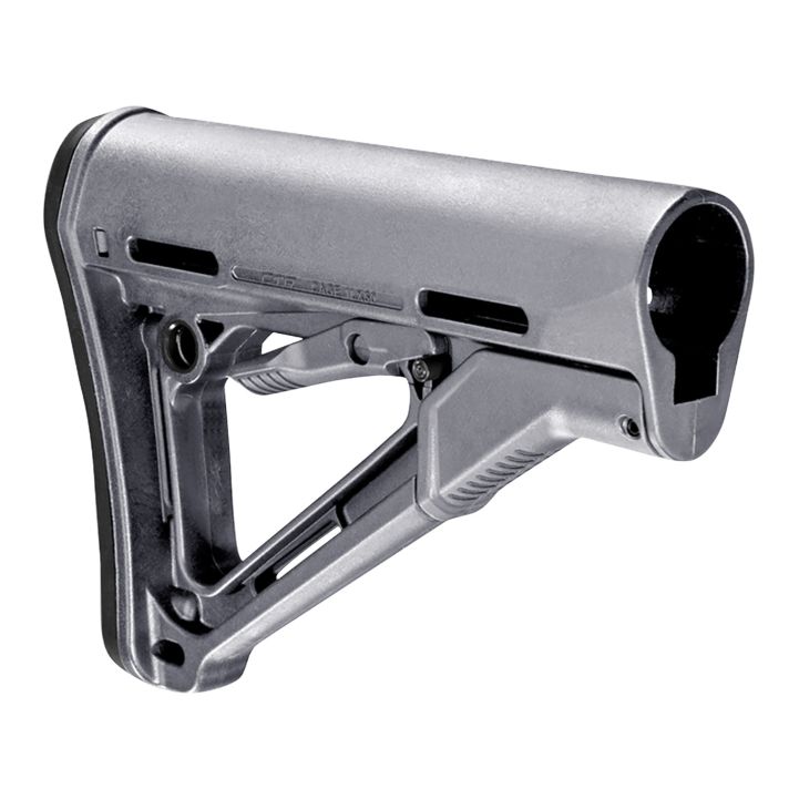 Magpul MAG310-GRY CTR Carbine Stock Stealth Gray Synthetic for AR-15, M16, M4 with Mil-Spec Tube (Tube Not Included)