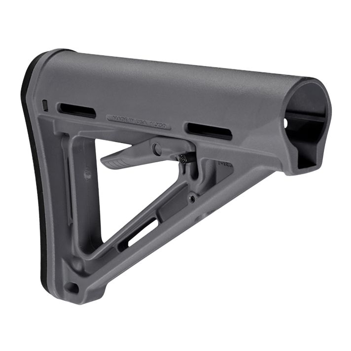 Magpul MAG400-GRY MOE Carbine Stock Stealth Gray Synthetic for AR-15, M16, M4 with Mil-Spec Tube (Tube Not Included)