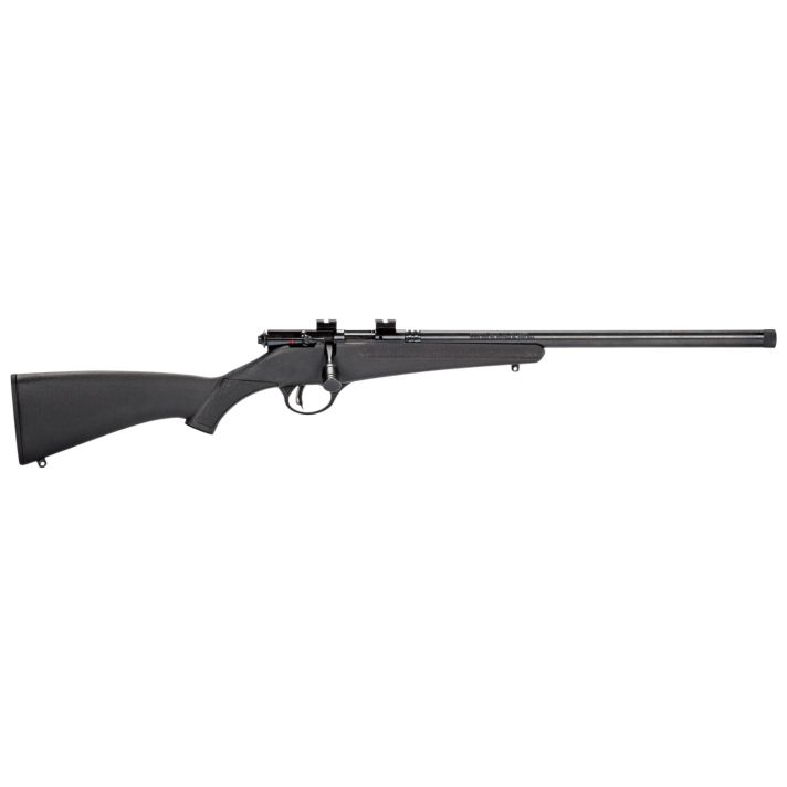 Savage Arms 13834 Rascal FLV-SR Youth 22 LR 1rd 16.12" Matte Blued Heavy Barrel, Matte Blued Carbon Steel Receiver, Black Synthetic Stock, Right Hand