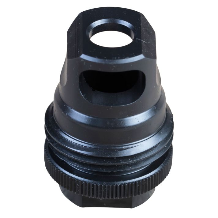 SilencerCo AC2628 ASR Muzzle Brake Black Steel 1/2"-28 Threads 9mm, Luger