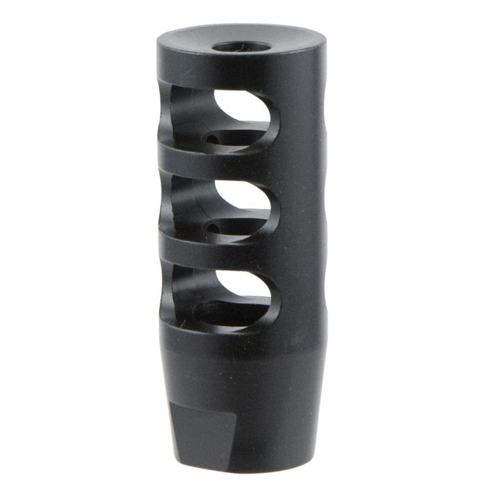 TacFire MZ10023B Compact Compensator Black Nitride Steel with 5/8"-24 tpi Threads, 2.50" OAL & 1" Diameter for 308 Win AR-10