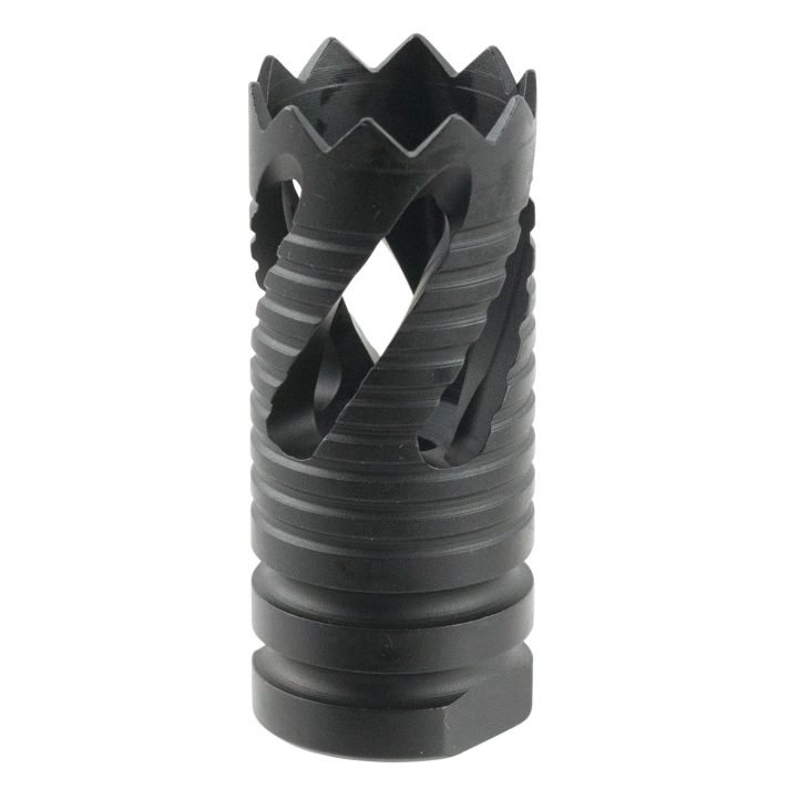 TacFire MZ1021 Thread Crown Muzzle Brake Black Oxide Steel with 1/2"-28 tpi Threads & 2.05" OAL for 5.56x45mm NATO AR-15
