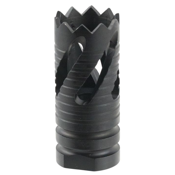 TacFire MZ10213B Thread Crown Muzzle Brake Black Oxide Steel with 5/8"-24 tpi Threads & 2.05" OAL for 308 Win AR-10