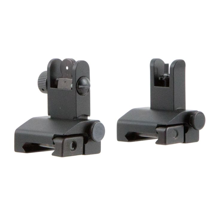 TacFire IS002 Pop Up Iron Sights/Spring LoadedBlack Anodized Flip Up for AR-Platform