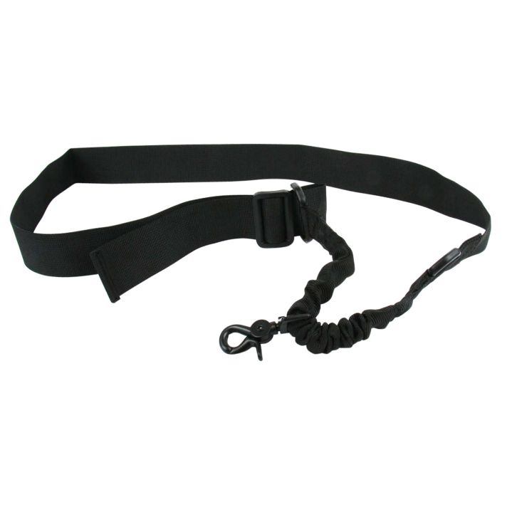TacFire SL001B Single Point Sling Black Nylon 20"-30" OAL Adjustable Double Bungee Rifle/Shotgun