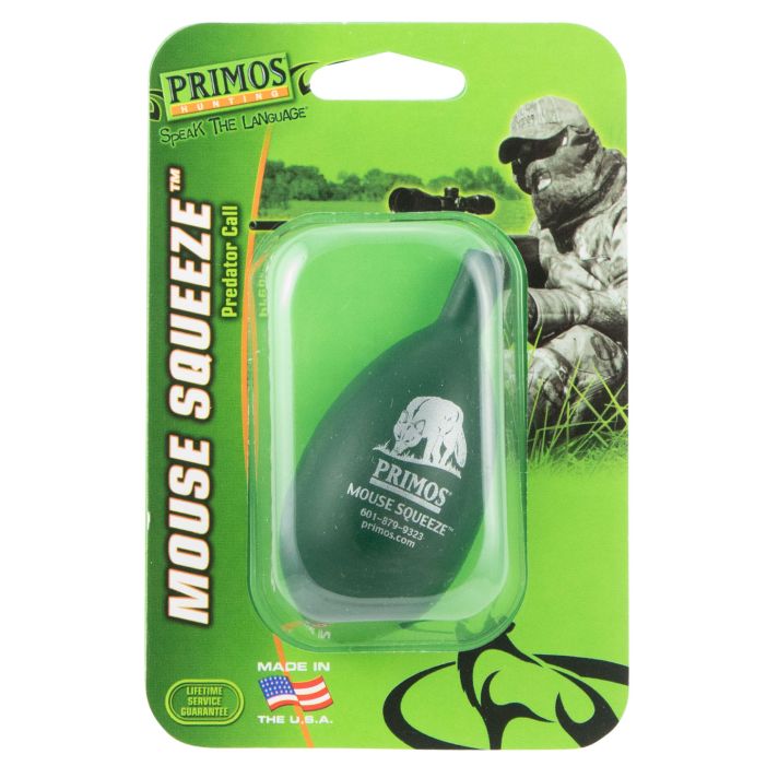 Primos 304 Mouse SqueezeMouse/Rodent Sounds Attracts Predators Green Rubber