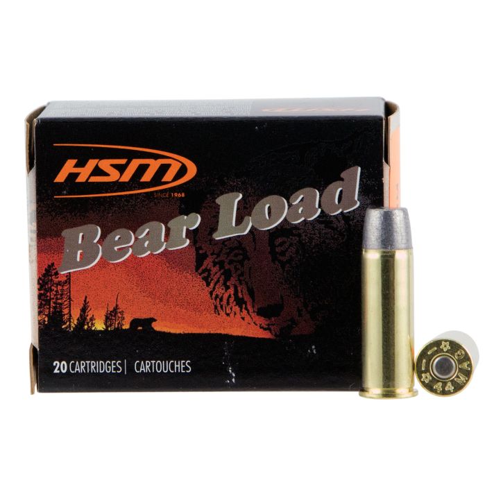 HSM 44M15N20 Bear Load44 Rem Mag 305 gr Wide Flat Nose 20 Per Box/ 20 Case
