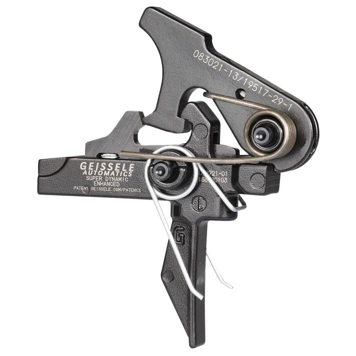 Geissele Automatics 05167 SD-ETwo-Stage Flat Trigger with 2.90-3.80 lbs Draw Weight & for AR-15/AR-10