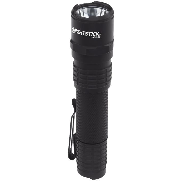 Nightstick USB320 USB Rechargeable EDC FlashlightBlack Anodized 320 Lumens White LED