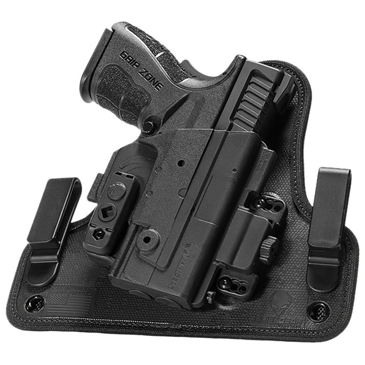 Alien Gear Holsters SSIW0771RHXX ShapeShift 4.0 IWB Black Polymer Belt Clip Fits Ruger LC9