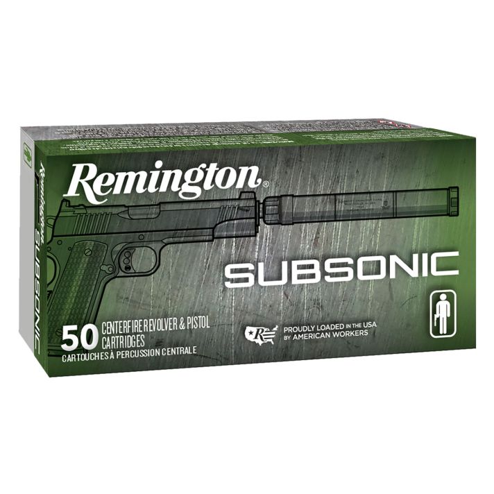 Remington Ammunition 28435 Subsonic9mmLuger 147gr Flat Nose Enclosed Base 50 Per Box/10 Case