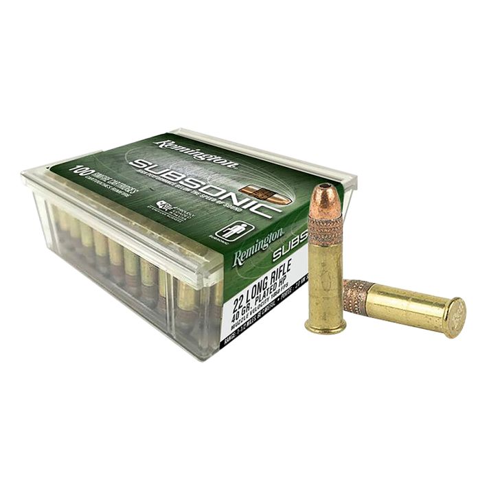 Remington Ammunition 21137 Subsonic Rimfire 22LR 40gr Hollow Point 100 Per Box/50 Case