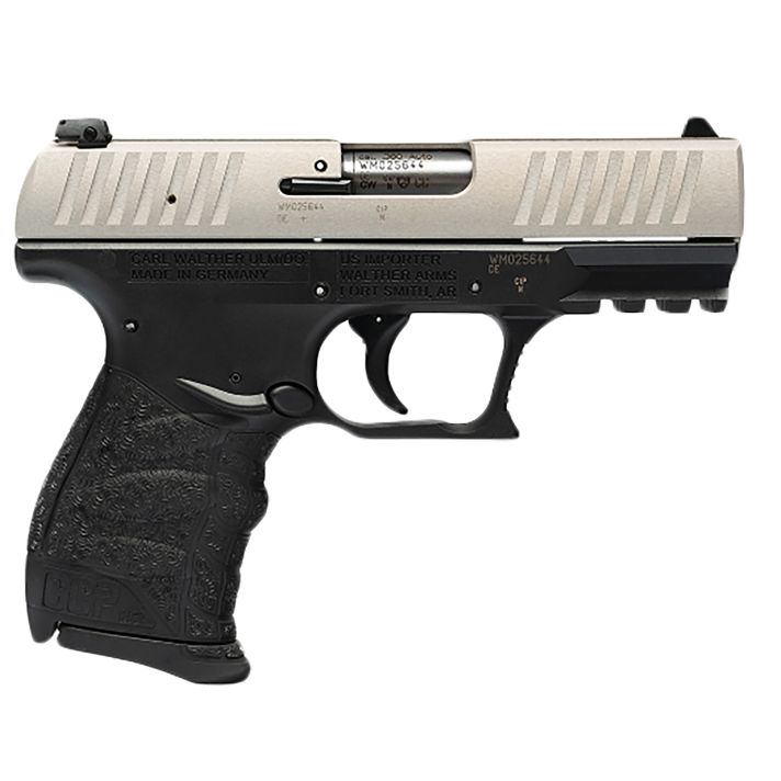 Walther Arms 5082501 CCP M2 380 ACP 8+1 3.54" Stainless Steel Barrel, Serrated Stainless Steel Slide, Black Polymer Frame w/Picatinny Rail, Black Finger Grooved Grip, Firing Pin/Manual Safety