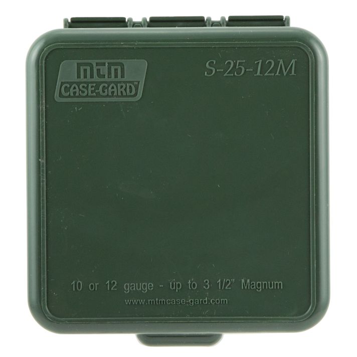 MTM Case-Gard S2512M11 Shotshell Box Flip-Top Multi Gauge Shotgun Forest Green Polypropylene 25rd