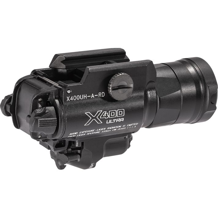 SureFire X400UHARD X400UH-A-RD Ultra Masterfire Black Anodized 1000 Lumens White LED/Red Laser