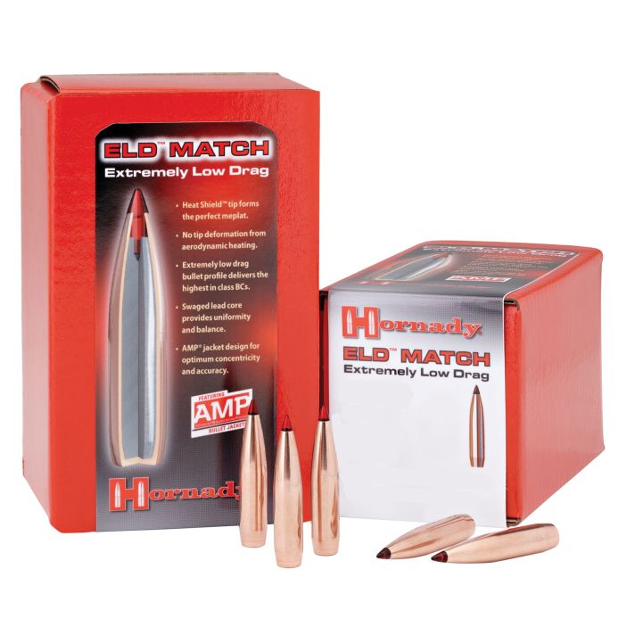 Hornady 26331 ELD Match6.5mm .264 140 gr Extremely Low Drag Match 100 Per Box/ 15 Case