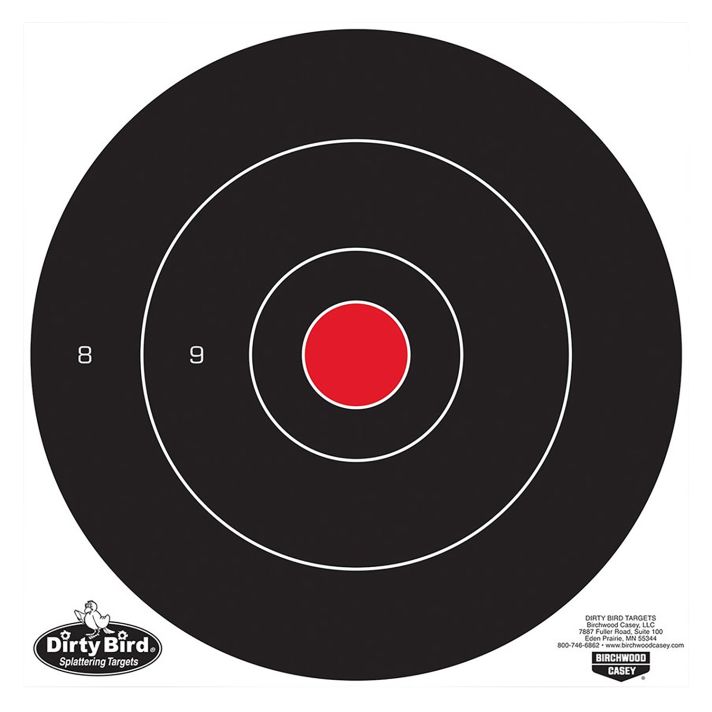 Birchwood Casey 35070 Dirty Bird12" Bullseye Tagboard Hanging Universal Black/Red 100 Per Pkg