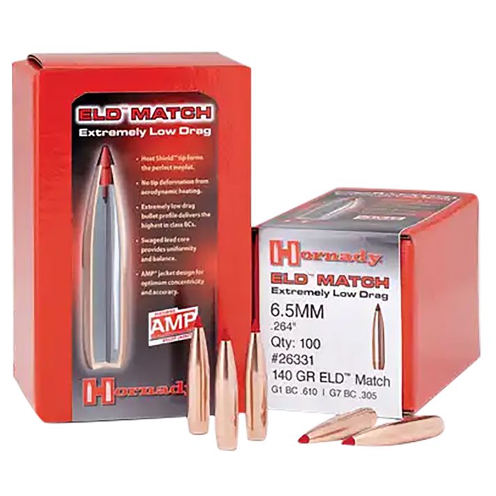 Hornady 33381 ELD Match338 Cal .338 285 gr Extremely Low Drag Match 50 Per Box/ 15 Case