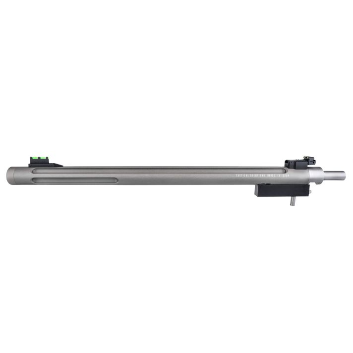 Tactical Solutions 1022TDGMG X-Ring Barrel 22 LR 16.50" Gunmetal Gray FinishAluminum Material Bull with Fluting, Threading & Sights for Ruger 10/22 Takedown