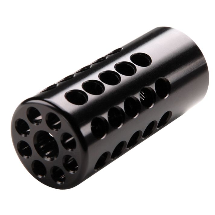 Tactical Solutions 1022CMPBLK X-Ring Compensator Black Gloss Aluminum with 1/2"-28 tpi Threads, .920" Diameter & 360 Degree Ports for 22 LR Ruger 10/22