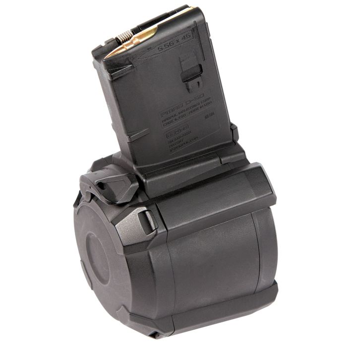 Magpul MAG576-BLK PMAG GEN M3 60rd Drum 223 Rem/5.56x45mm NATO Fits AR-15/M16/M4 Black Polymer