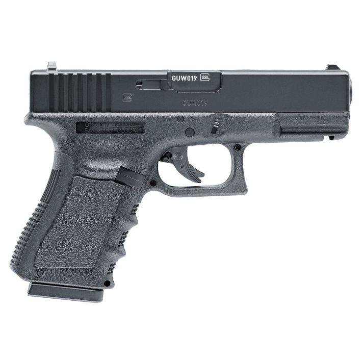 Umarex Glock Air Guns 2255200 Glock 19 Gen3 CO2 177 BB 16+1 4.25" Black Polymer Grips