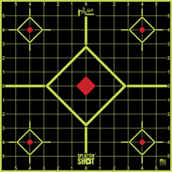 Pro-Shot 12SIGREEN5PK SplatterShot Sight-In Self-Adhesive Paper Black/Green 12" 5-Diamond 5 Pack