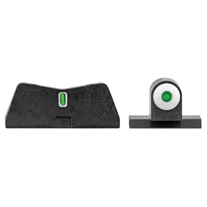XS Sights CK0001S5 DXT Big Dot Night Sights-CanikBlack | Green Tritium White Outline Front Sight Green Tritium White Outline Bar Rear Sight