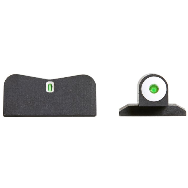 XS Sights SW0022P5 DXT Big Dot Night Sights- Smith & WessonBlack | Green Tritium White Outline Front Sight Green Tritium White Outline Bar Rear Sight