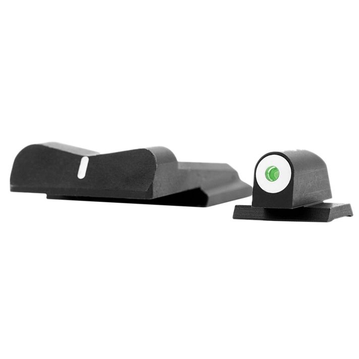 XS Sights SW0019S3 DXW Big Dot Night Sights-Smith & WessonBlack | Green Tritium White Outline Front Sight White StripeRear Sight