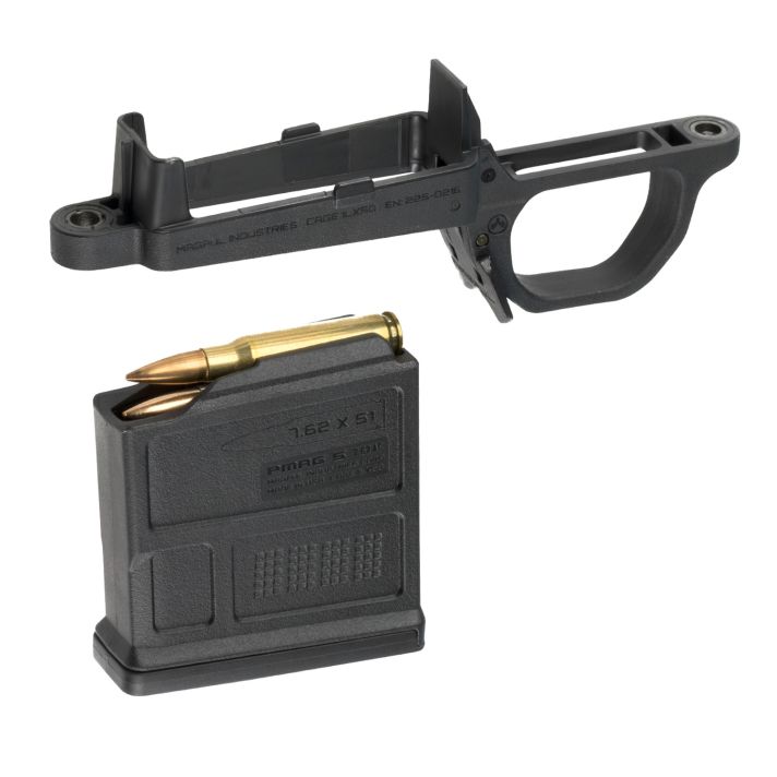 Magpul MAG497-BLK Bolt Action Mag Well Hunter 700 Stock Made of Polymer w/ Black Finish Includes PMAG5 7.62 AC Magazine