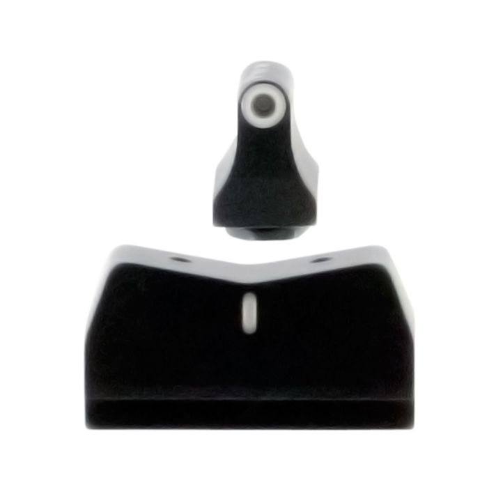 XS Sights GL0004S4 DXW Standard Dot Night Sight Set White Outline Tritium Front/Black/ White Rear/Black Frame, Compatible w/Glock 17/19, Front Post/Rear Dovetail Mount