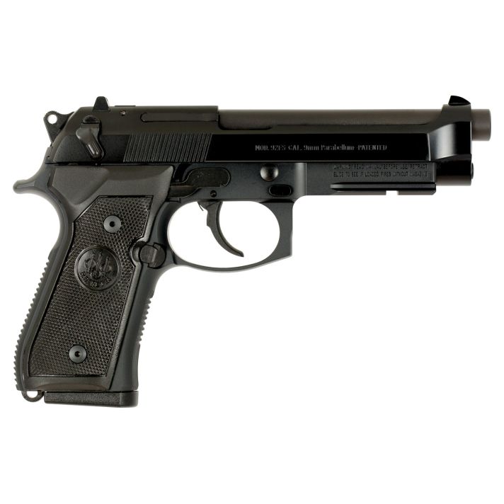 Beretta USA JS92M9A1CA M9A1 *CA Compliant Full Size Frame 9mm Luger 10+1, 4.90" Black Steel Barrel, Black Bruniton Serrated Steel Slide, Black Aluminum Frame w/Picatinny Rail